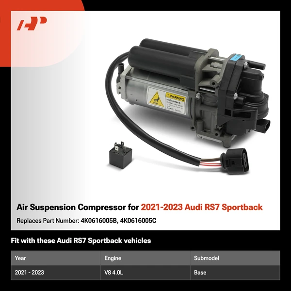 Air Suspension Compressor for 2021-2023 Audi RS7 Sportback