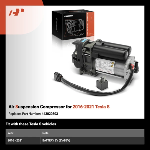 Air Suspension Compressor for 2016-2021 Tesla S