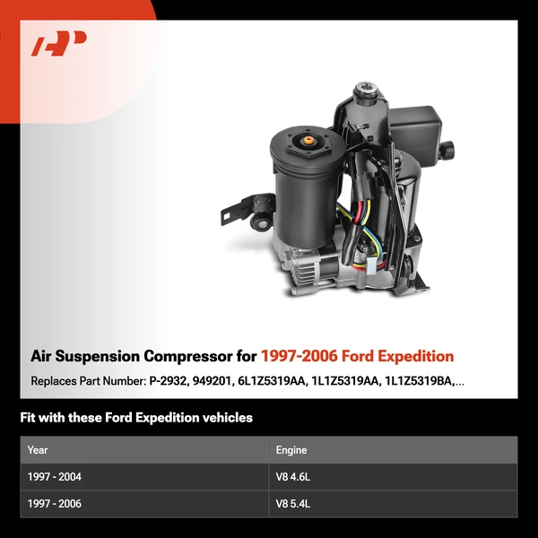 Air Suspension Compressor for 1997-2006 Ford Expedition