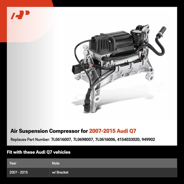 Air Suspension Compressor for 2007-2015 Audi Q7