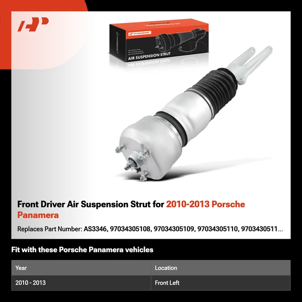 Front Driver Air Suspension Strut for 2010-2013 Porsche Panamera