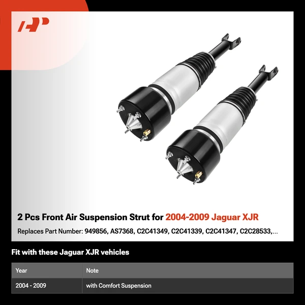 2 Pcs Front Air Suspension Strut for 2004-2009 Jaguar XJR