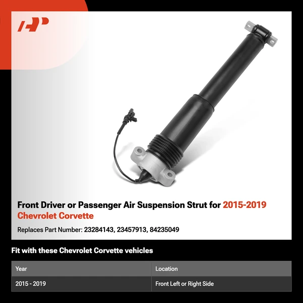 Front Driver or Passenger Air Suspension Strut for 2015-2019 Chevrolet Corvette