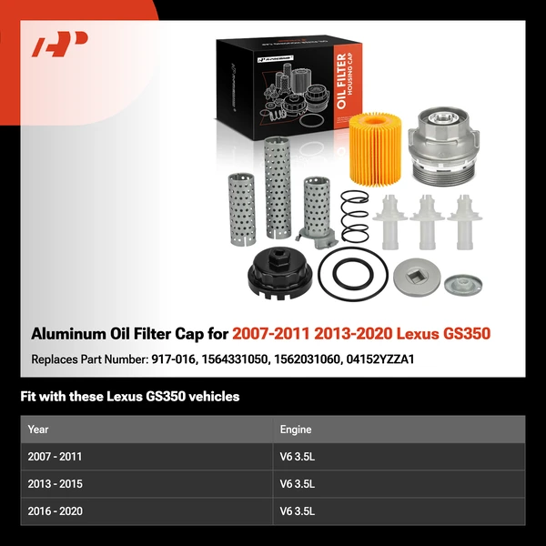 Aluminum Oil Filter Cap for 2007-2011 2013-2020 Lexus GS350