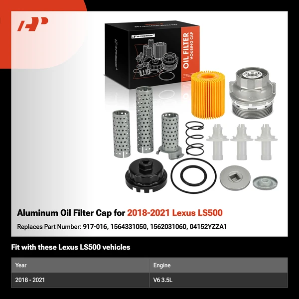 Aluminum Oil Filter Cap for 2018-2021 Lexus LS500