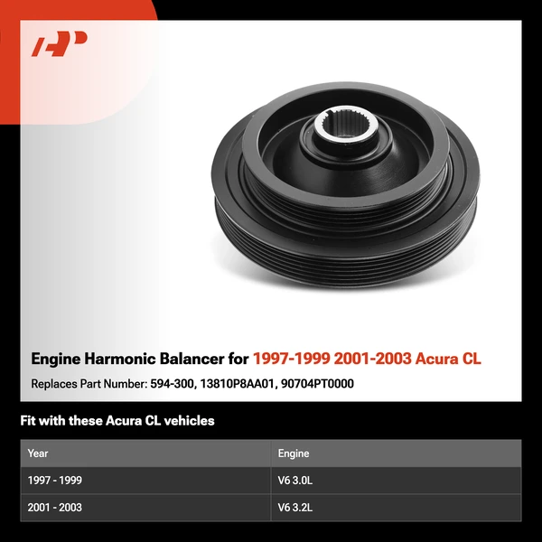 Engine Harmonic Balancer for 1997-1999 2001-2003 Acura CL