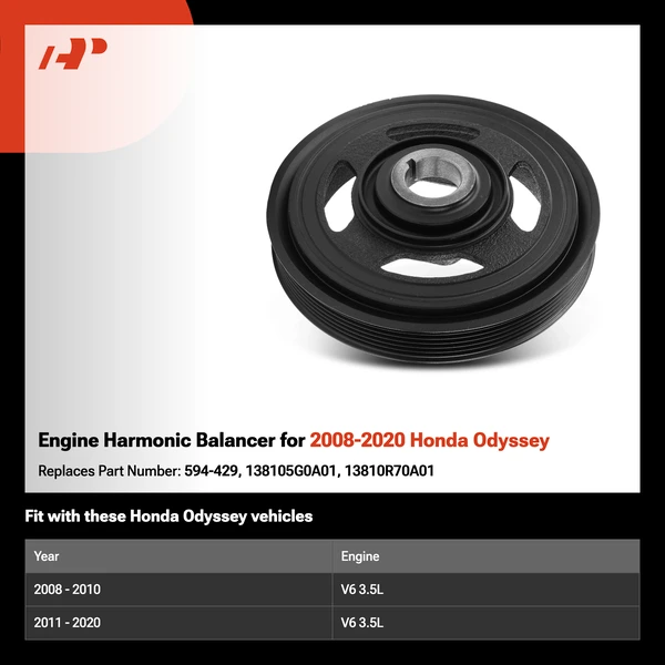 Engine Harmonic Balancer for 2008-2020 Honda Odyssey