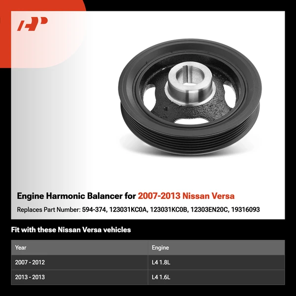 Engine Harmonic Balancer for 2007-2013 Nissan Versa