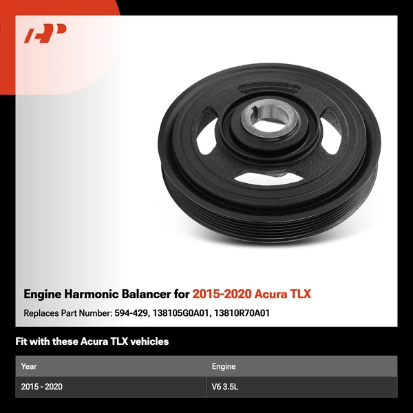 Engine Harmonic Balancer for 2015-2020 Acura TLX