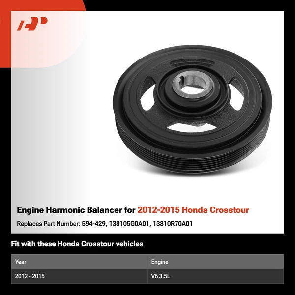 Engine Harmonic Balancer for 2012-2015 Honda Crosstour