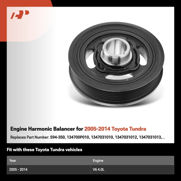 Engine Harmonic Balancer for 2005-2014 Toyota Tundra