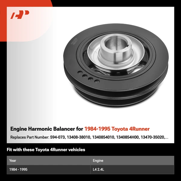 Engine Harmonic Balancer for 1984-1995 Toyota 4Runner