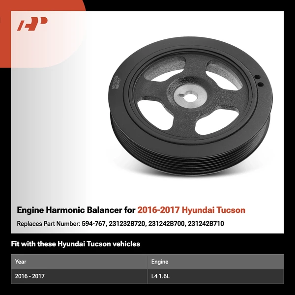 Engine Harmonic Balancer for 2016-2017 Hyundai Tucson