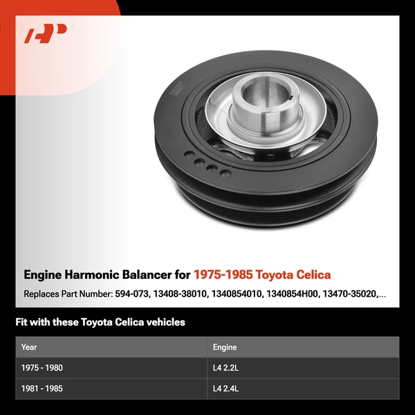 Engine Harmonic Balancer for 1975-1985 Toyota Celica