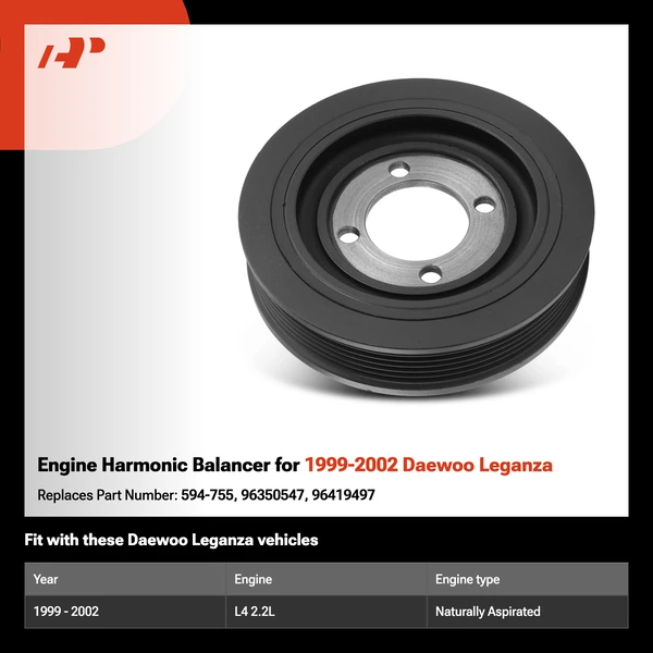 Engine Harmonic Balancer for 1999-2002 Daewoo Leganza