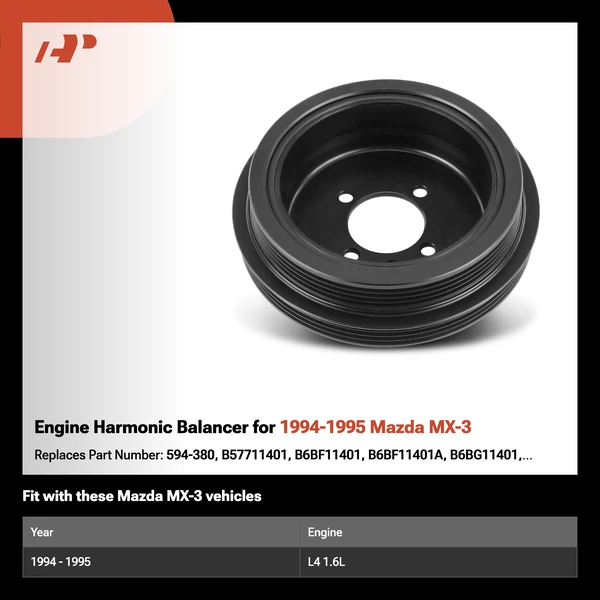 Engine Harmonic Balancer for 1994-1995 Mazda MX-3