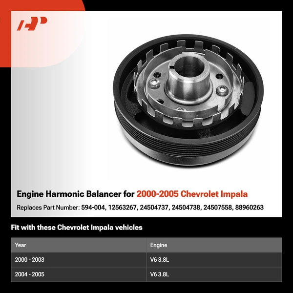 Engine Harmonic Balancer for 2000-2005 Chevrolet Impala