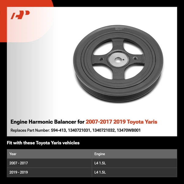 Engine Harmonic Balancer for 2007-2017 2019 Toyota Yaris