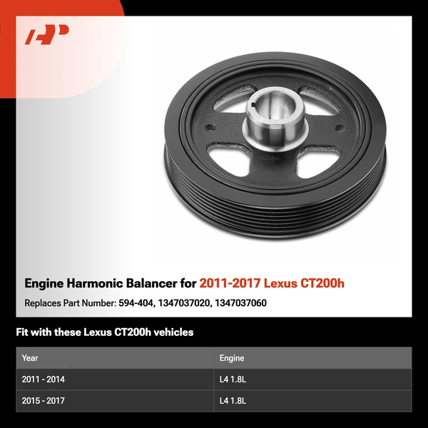 Engine Harmonic Balancer for 2011-2017 Lexus CT200h
