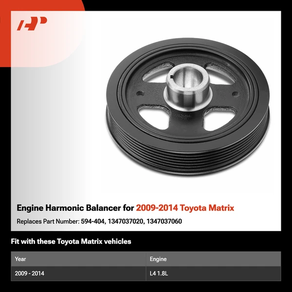 Engine Harmonic Balancer for 2009-2014 Toyota Matrix