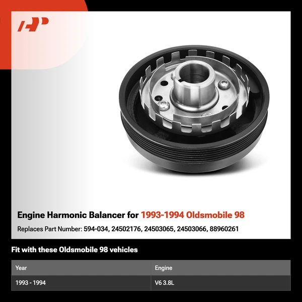 Engine Harmonic Balancer for 1993-1994 Oldsmobile 98