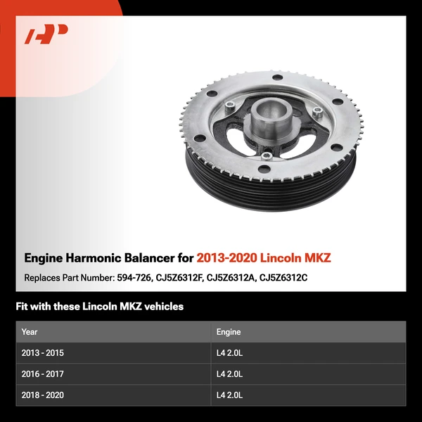 Engine Harmonic Balancer for 2013-2020 Lincoln MKZ
