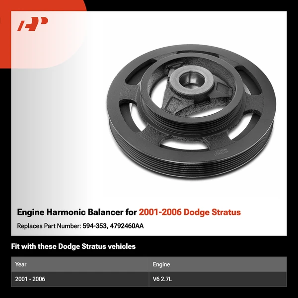 Engine Harmonic Balancer for 2001-2006 Dodge Stratus