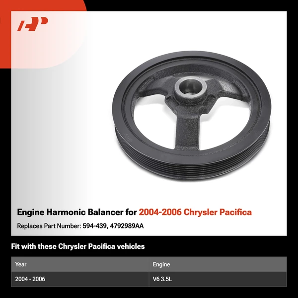 Engine Harmonic Balancer for 2004-2006 Chrysler Pacifica