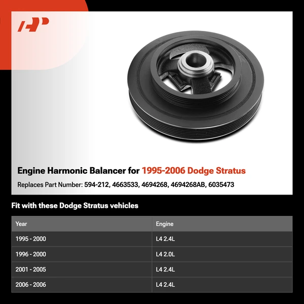 Engine Harmonic Balancer for 1995-2006 Dodge Stratus