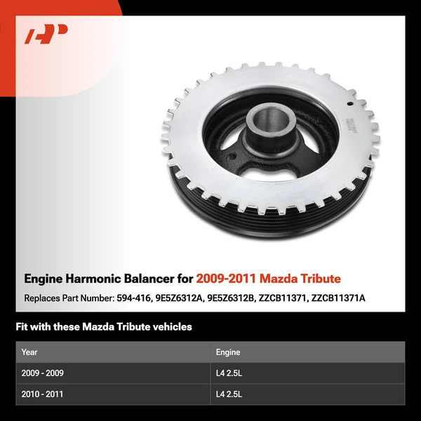 Engine Harmonic Balancer for 2009-2011 Mazda Tribute