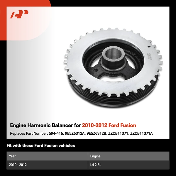 Engine Harmonic Balancer for 2010-2012 Ford Fusion