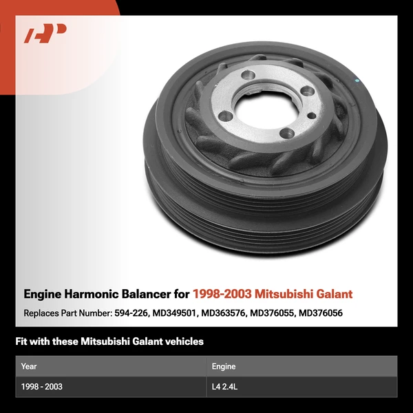 Engine Harmonic Balancer for 1998-2003 Mitsubishi Galant