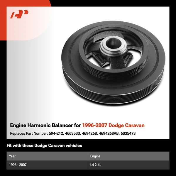 Engine Harmonic Balancer for 1996-2007 Dodge Caravan