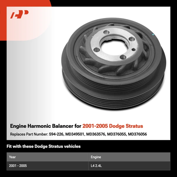 Engine Harmonic Balancer for 2001-2005 Dodge Stratus