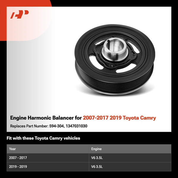 Engine Harmonic Balancer for 2007-2017 2019 Toyota Camry