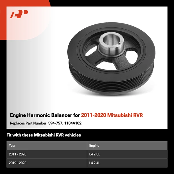 Engine Harmonic Balancer for 2011-2020 Mitsubishi RVR