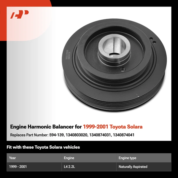 Engine Harmonic Balancer for 1999-2001 Toyota Solara