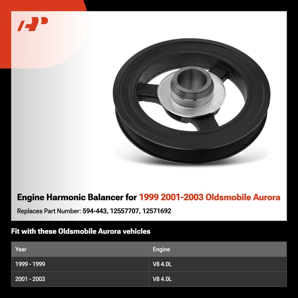 Engine Harmonic Balancer for 1999 2001-2003 Oldsmobile Aurora