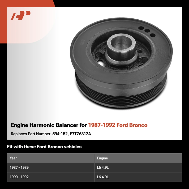 Engine Harmonic Balancer for 1987-1992 Ford Bronco