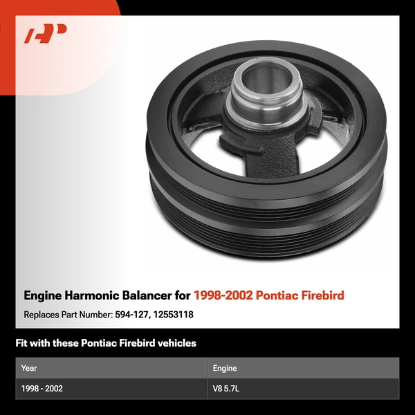 Engine Harmonic Balancer for 1998-2002 Pontiac Firebird