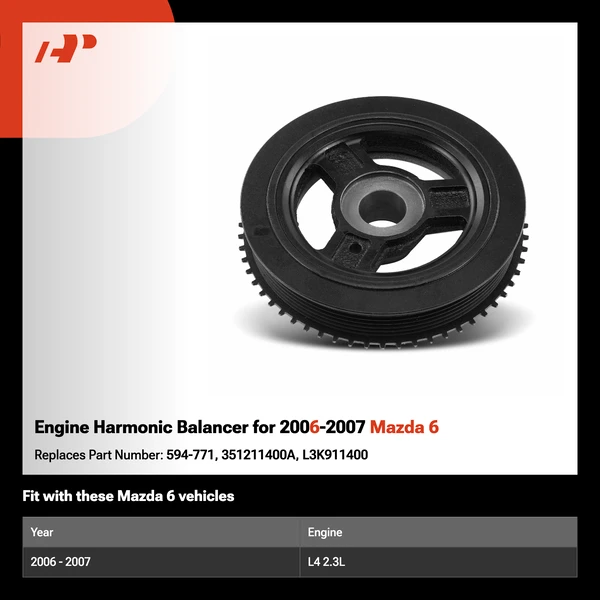 Engine Harmonic Balancer for 2006-2007 Mazda 6