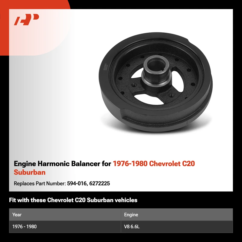 Engine Harmonic Balancer for 1976-1980 Chevrolet C20 Suburban