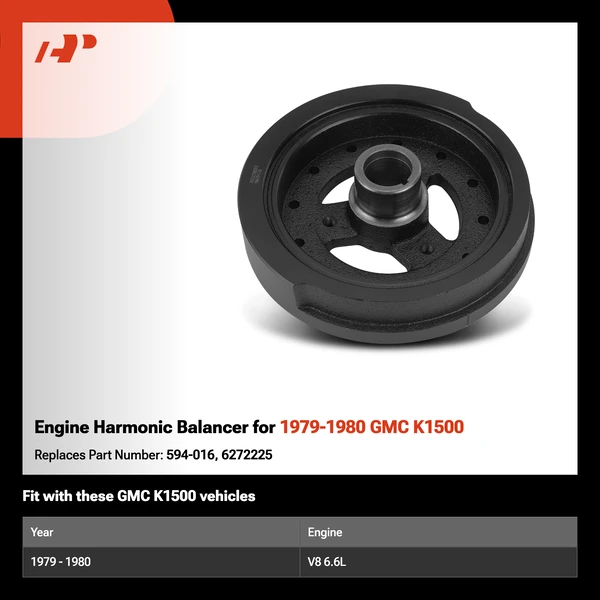 Engine Harmonic Balancer for 1979-1980 GMC K1500