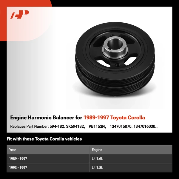 Engine Harmonic Balancer for 1989-1997 Toyota Corolla