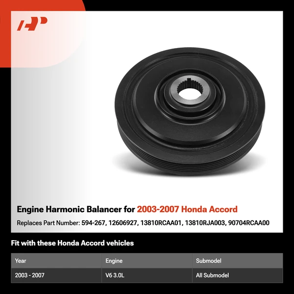 Engine Harmonic Balancer for 2003-2007 Honda Accord