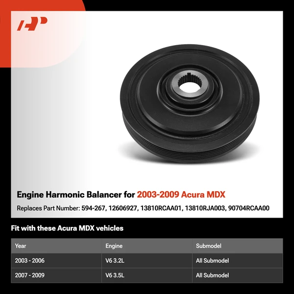 Engine Harmonic Balancer for 2003-2009 Acura MDX