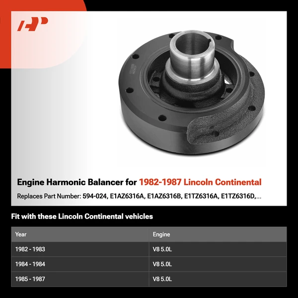 Engine Harmonic Balancer for 1982-1987 Lincoln Continental