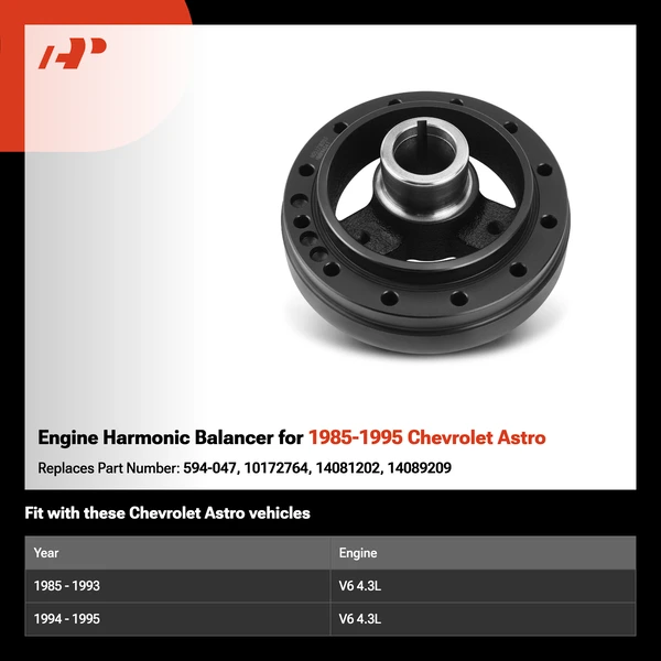 Engine Harmonic Balancer for 1985-1995 Chevrolet Astro
