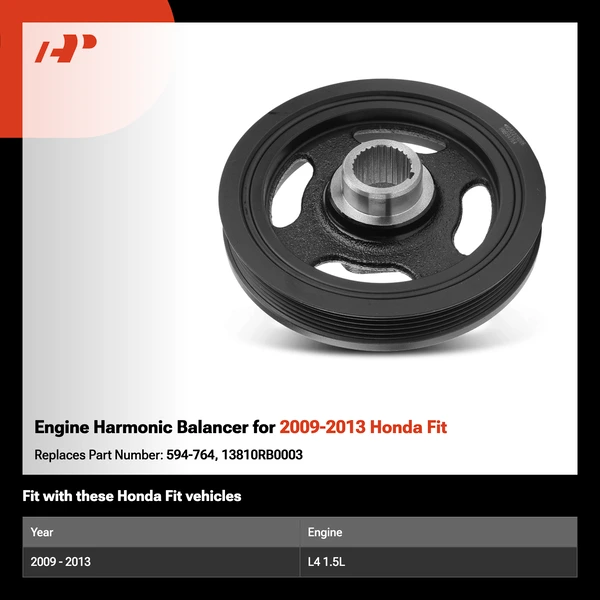 Engine Harmonic Balancer for 2009-2013 Honda Fit