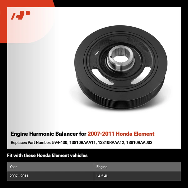 Engine Harmonic Balancer for 2007-2011 Honda Element